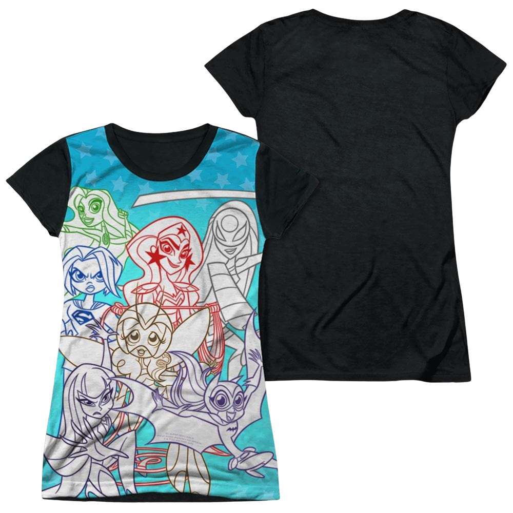 Dc Super Hero Girls Justice Gang - Juniors Black Back T-Shirt Juniors Black Back T-Shirt DC Comics   