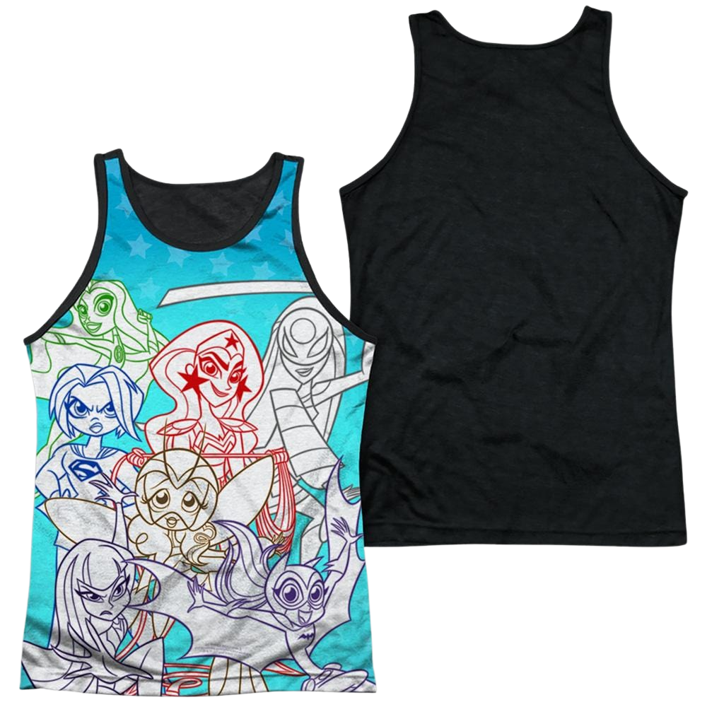 Dc Super Hero Girls Justice Gang - Men's Black Back Tank Top Men's Black Back Tank DC Comics   