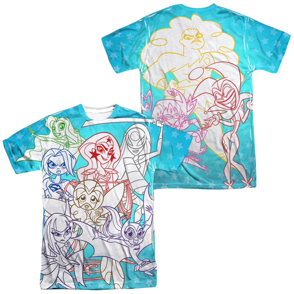 Dc Super Hero Girls Justice Gang (Front/Back Print) - Men's All-Over Print T-Shirt Men's All-Over Print T-Shirt DC Comics   