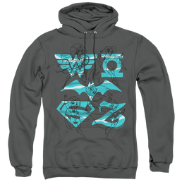 Dc Super Hero Girls Line Art Group - Pullover Hoodie Pullover Hoodie DC Comics   