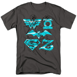 Dc Super Hero Girls Line Art Group - Men's Regular Fit T-Shirt Men's Regular Fit T-Shirt DC Comics   