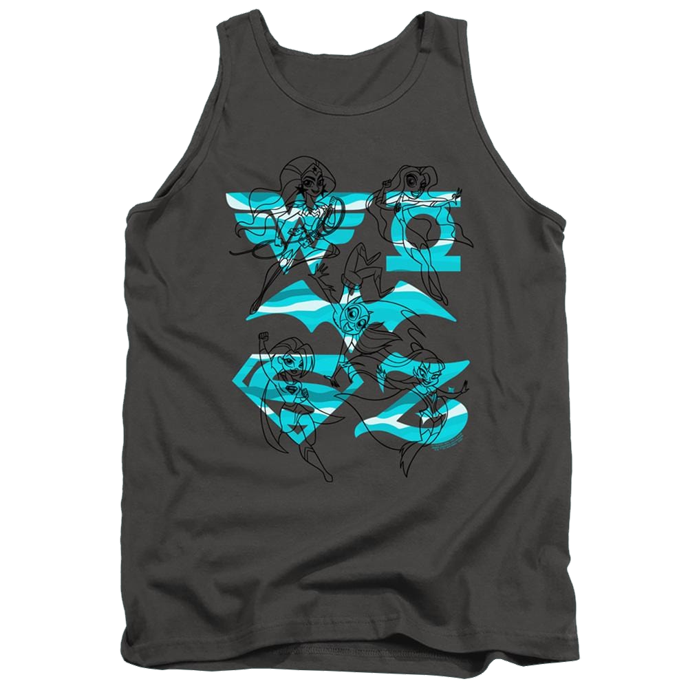 Dc Super Hero Girls Line Art Group - Men's Tank Top Men's Tank DC Comics   
