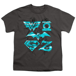 Dc Super Hero Girls Line Art Group - Youth T-Shirt Youth T-Shirt (Ages 8-12) DC Comics   