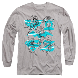 Dc Super Hero Girls Line Art Group - Men's Long Sleeve T-Shirt Men's Long Sleeve T-Shirt DC Comics   