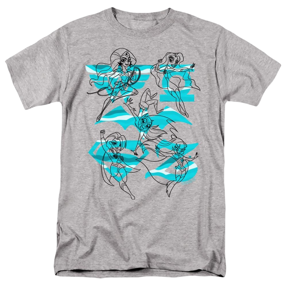 Dc Super Hero Girls Line Art Group - Men's Regular Fit T-Shirt Men's Regular Fit T-Shirt DC Comics   