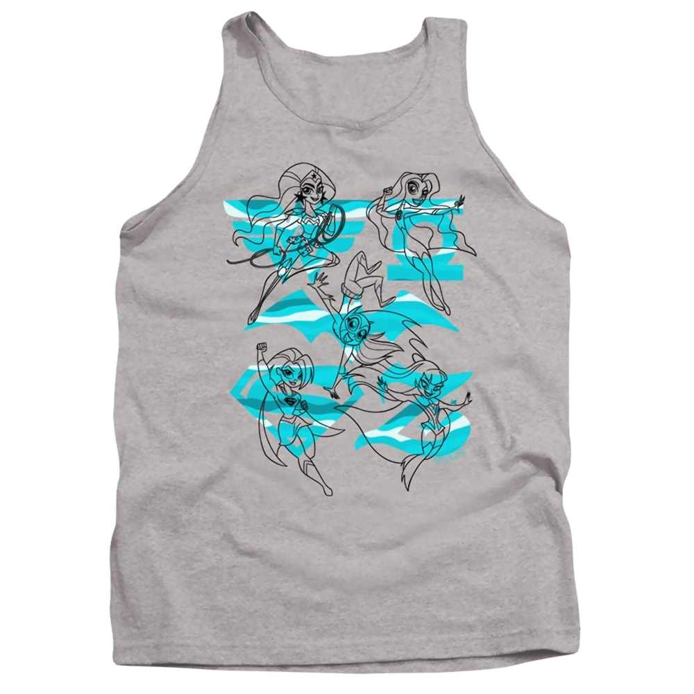 Dc Super Hero Girls Line Art Group - Men's Tank Top Men's Tank DC Comics   