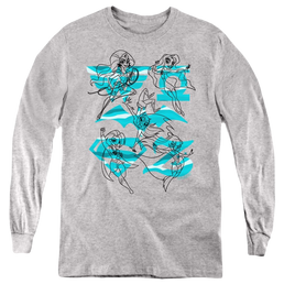 Dc Super Hero Girls Line Art Group - Youth Long Sleeve T-Shirt Youth Long Sleeve T-Shirt DC Comics   