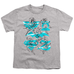 Dc Super Hero Girls Line Art Group - Youth T-Shirt Youth T-Shirt (Ages 8-12) DC Comics   