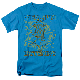 DC Super Hero Girls Listening - Men's Regular Fit T-Shirt Men's Regular Fit T-Shirt DC Comics   