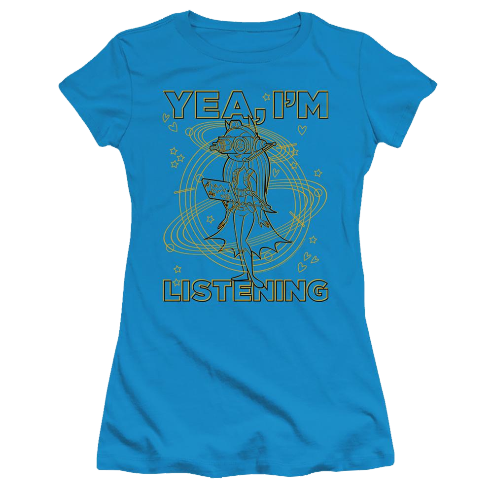 Dc Super Hero Girls Listening - Juniors T-Shirt Juniors T-Shirt DC Comics   