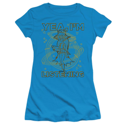 Dc Super Hero Girls Listening - Juniors T-Shirt Juniors T-Shirt DC Comics   