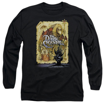 Black men's long sleeve t-shirt with Dark Crystal Poster graphic