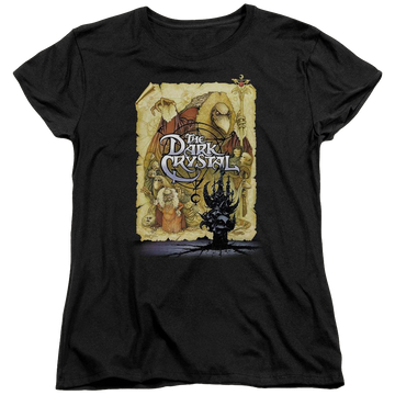 Black women's t-shirt with Dark Crystal Poster graphic