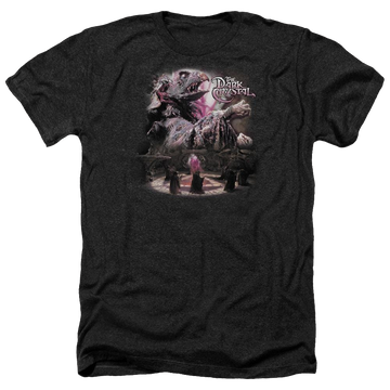 Charcoal men's heather t-shirt with Dark Crystal Power Mad graphic