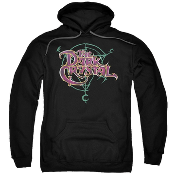 Black pullover hoodie with Dark Crystal Symbol Logo graphic