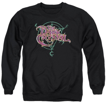Black men's crewneck sweatshirt with Dark Crystal Symbol Logo graphic