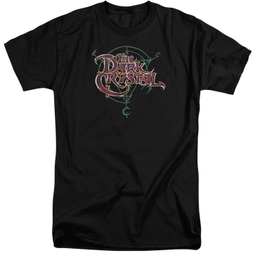 Black men's tall fit t-shirt with Dark Crystal Symbol Logo graphic