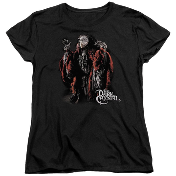 Black women's t-shirt with Dark Crystal Skeksis graphic