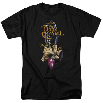 Black men's regular fit t-shirt with Dark Crystal Crystal Quest graphic