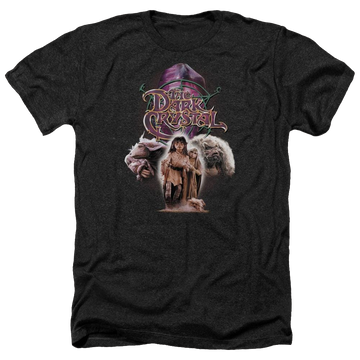 Charcoal men's heather t-shirt with Dark Crystal The Good Guys graphic