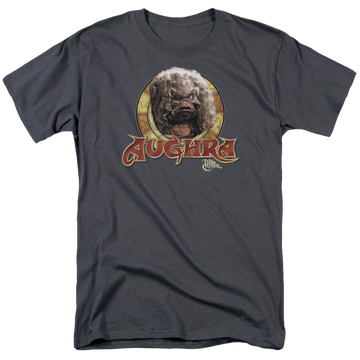 Charcoal men's regular fit t-shirt with Dark Crystal Aughra Circle graphic