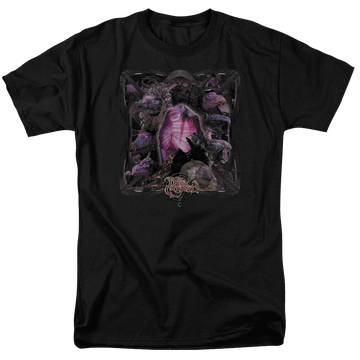 Black men's regular fit t-shirt with Dark Crystal Lust For Power graphic