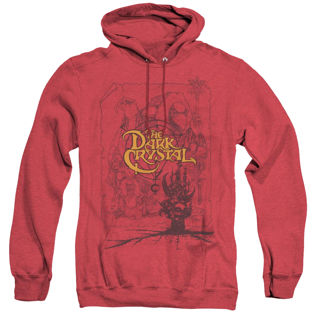 Dark Crystal, The Poster Lines - Heather Pullover Hoodie Heather Pullover Hoodie Dark Crystal   