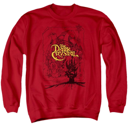 Dark Crystal Poster Lines - Men's Crewneck Sweatshirt Men's Crewneck Sweatshirt Dark Crystal   