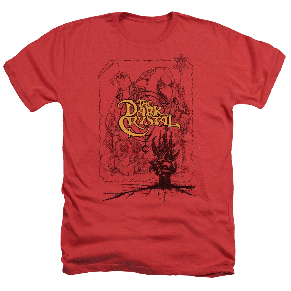 Dark Crystal Poster Lines - Men's Heather T-Shirt Men's Heather T-Shirt Dark Crystal   