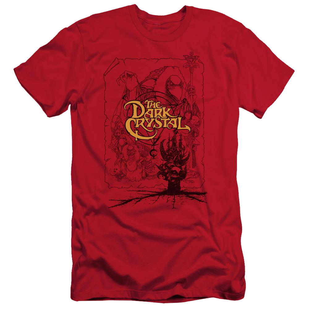 Dark Crystal Poster Lines - Men's Slim Fit T-Shirt Men's Slim Fit T-Shirt Dark Crystal   