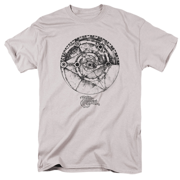 Silver men's regular fit t-shirt with Dark Crystal Fountain Of Destruction graphic