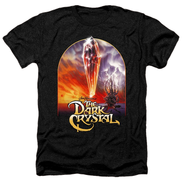 Charcoal men's heather t-shirt with Dark Crystal Crystal Poster graphic