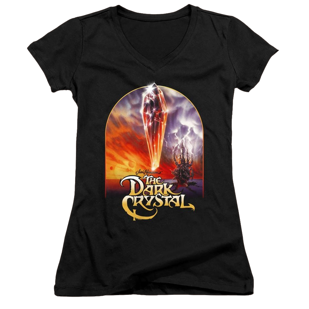 Dark Crystal, The Crystal Poster - Juniors V-Neck T-Shirt Juniors V-Neck T-Shirt Dark Crystal   