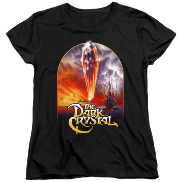 Black women's t-shirt with Dark Crystal Crystal Poster graphic