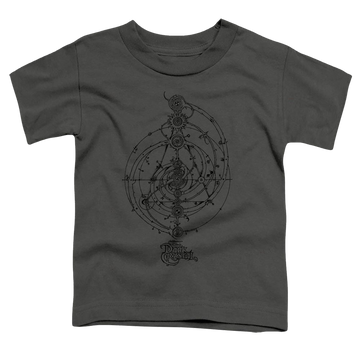 Charcoal toddler t-shirt with Dark Crystal Dream Spiral graphic