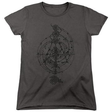Charcoal women's t-shirt with Dark Crystal Dream Spiral graphic