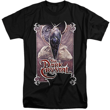 Black men's tall fit t-shirt with Dark Crystal Wicked Poster graphic