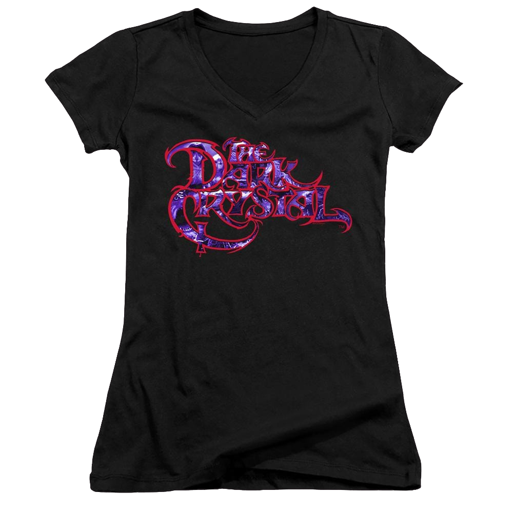 Dark Crystal, The Collage Logo - Juniors V-Neck T-Shirt Juniors V-Neck T-Shirt Dark Crystal   