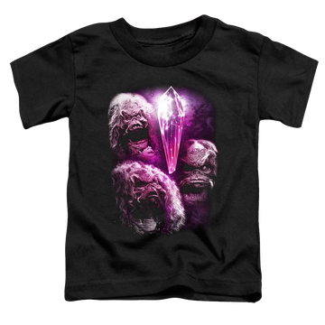 Black toddler t-shirt with Dark Crystal Howling graphic