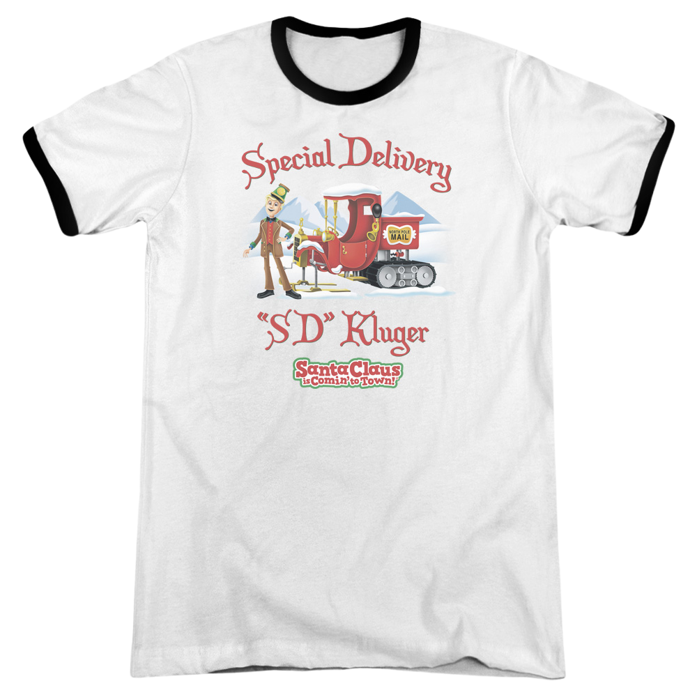 Santa Claus is Comin' to Town Kluger - Men's Ringer T-Shirt Men's Ringer T-Shirt Santa Claus is Comin' to Town   