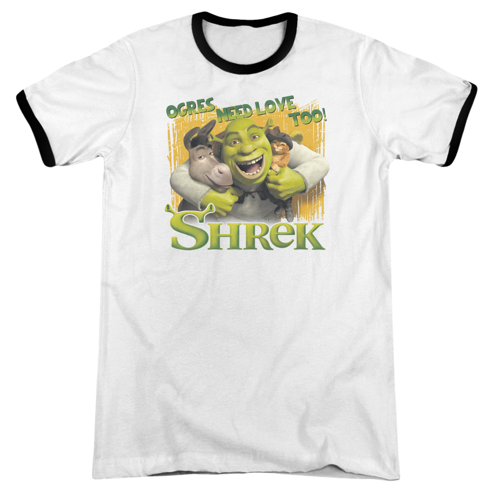 Shrek Ogres Need Love - Men's Ringer T-Shirt Men's Ringer T-Shirt Shrek   