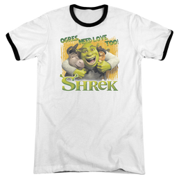 Shrek Ogres Need Love - Men's Ringer T-Shirt Men's Ringer T-Shirt Shrek   