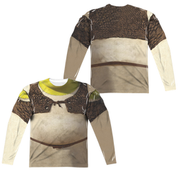 Shrek Costume (Front/Back Print) - Men's All-Over Print Long Sleeve Men's All-Over Print Long Sleeve Shrek   