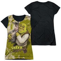 Shrek Best Friends - Juniors Black Back T-Shirt Juniors Black Back T-Shirt Shrek   