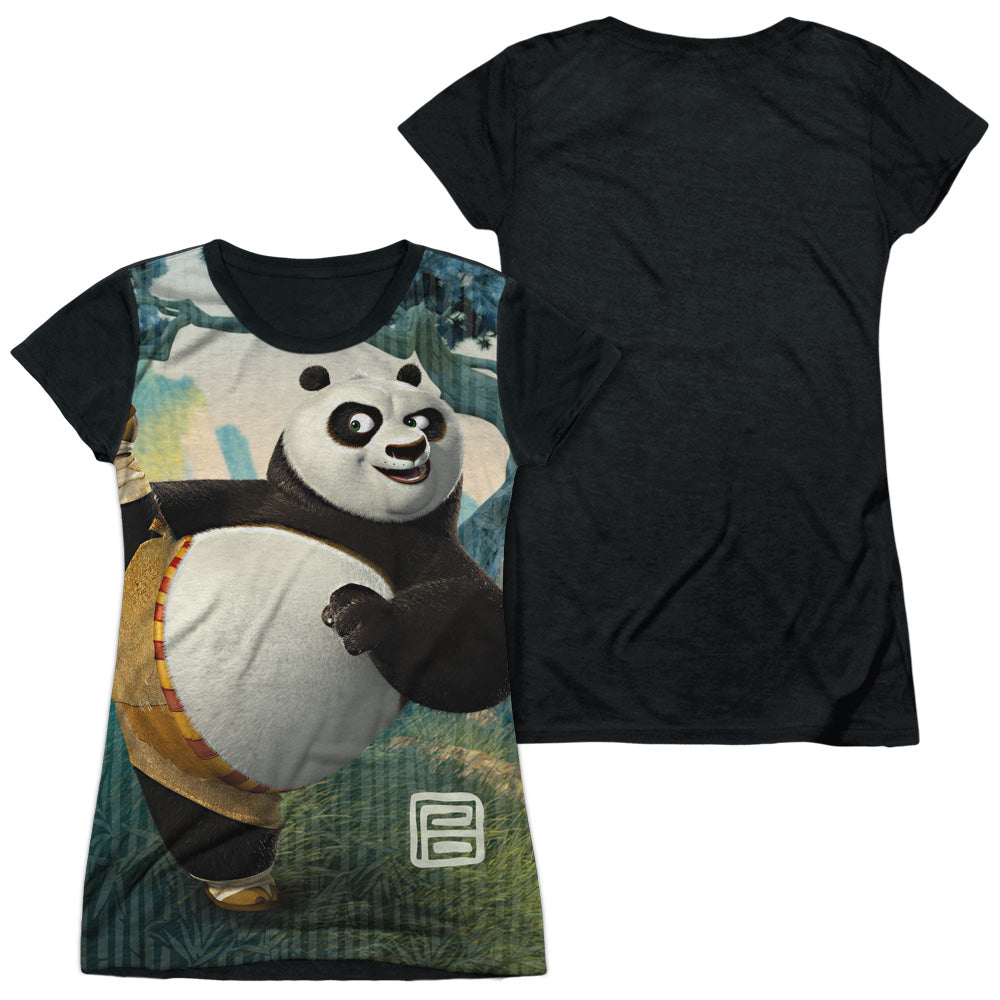 Kung-Fu Panda Training - Juniors Black Back T-Shirt Juniors Black Back T-Shirt Kung-Fu Panda   