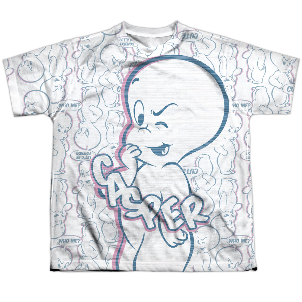 Casper the Friendly Ghost Friendly Ghost - Youth All-Over Print T-Shirt Youth All-Over Print T-Shirt (Ages 8-12) Casper The Friendly Ghost   