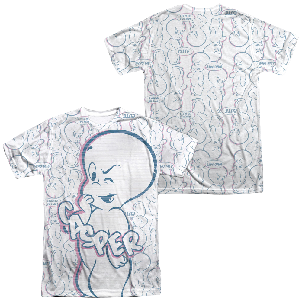 Casper the Friendly Ghost Friendly Ghost (Front/Back Print) - Men's All-Over Print T-Shirt Men's All-Over Print T-Shirt Casper The Friendly Ghost   