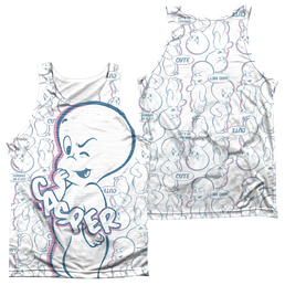 Casper the Friendly Ghost Friendly Ghost (Front/Back Print) - Men's All Over Print Tank Top Men's All Over Print Tank Casper The Friendly Ghost   