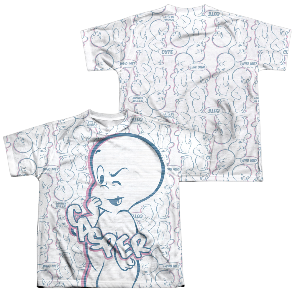 Casper the Friendly Ghost Friendly Ghost (Front/Back Print) - Youth All-Over Print T-Shirt Youth All-Over Print T-Shirt (Ages 8-12) Casper The Friendly Ghost   