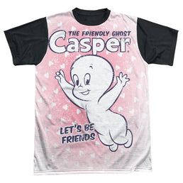 Casper the Friendly Ghost Lets Be Friends - Men's Black Back T-Shirt Men's Black Back T-Shirt Casper The Friendly Ghost   